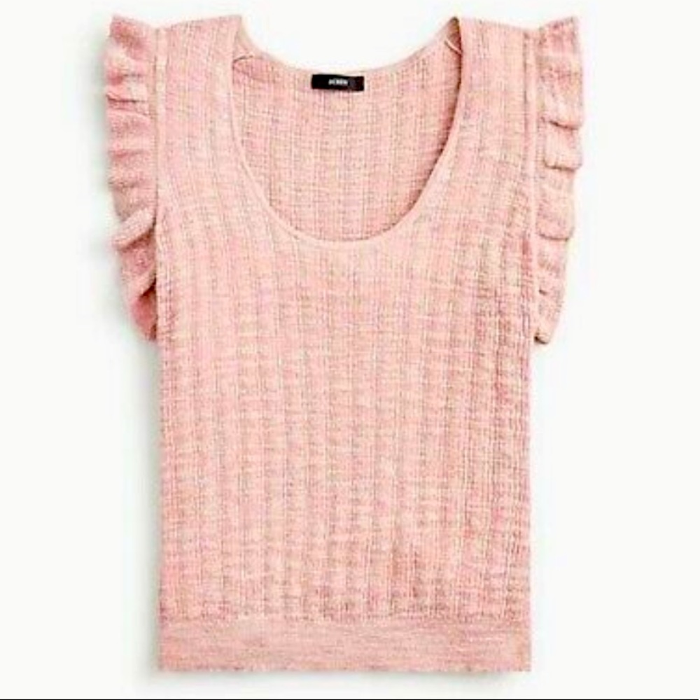 J. Crew Ruffle Sleeveless Sweater